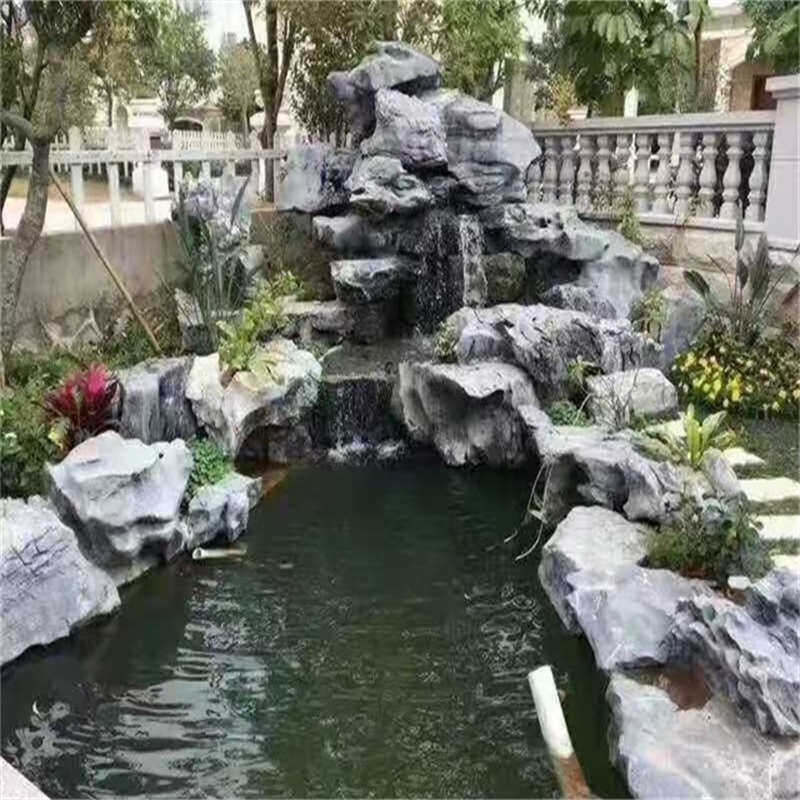 徐汇庭院假山鱼池图片